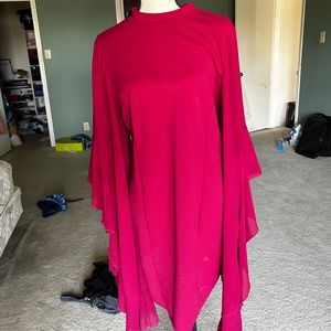 Talk With Your Hands Dress - Burgundy